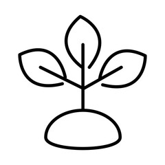plant nature leaves foliage ecology, line icon design