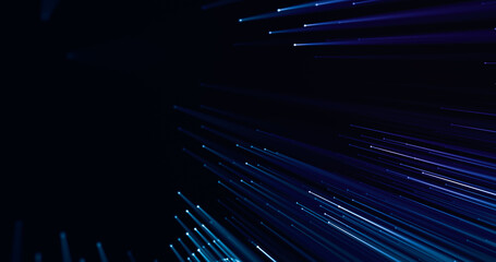 Data navigation at 5g speed. Dots connection. 3d rendering.