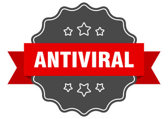 antiviral label. antiviral isolated seal. sticker. sign