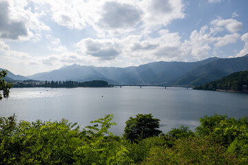 Fototapeta na wymiar 富士山 + 河口湖