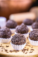 Brigadeiro (or negrinho), a Brazilian chocolate candy common in children's parties