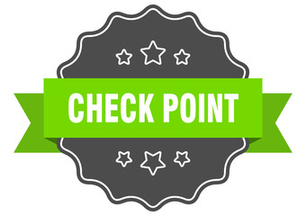 check point label. check point isolated seal. sticker. sign