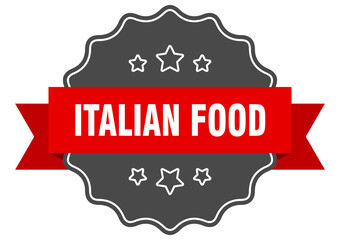 italian food label. italian food isolated seal. sticker. sign