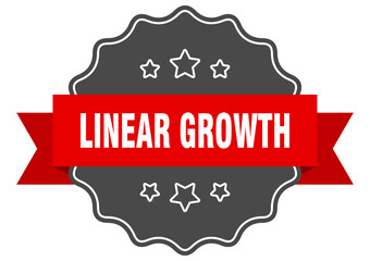 linear growth label. linear growth isolated seal. sticker. sign