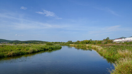 Fototapeta na wymiar Miass river in South Ural, Russia.