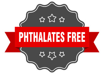 phthalates free label. phthalates free isolated seal. sticker. sign