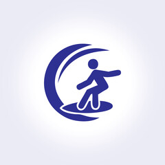 surf logo, surfing icon vector