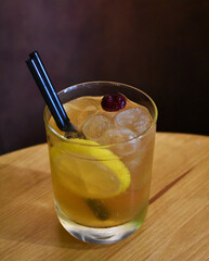 cocktail with lemon
