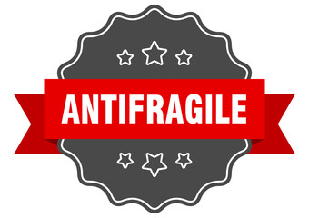 antifragile label. antifragile isolated seal. sticker. sign