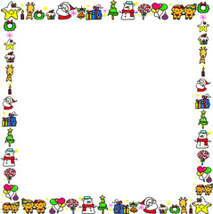 Vector illustration christmas card design frame