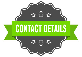 contact details label. contact details isolated seal. sticker. sign