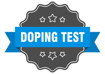 doping test label. doping test isolated seal. sticker. sign