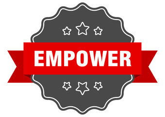 empower label. empower isolated seal. sticker. sign