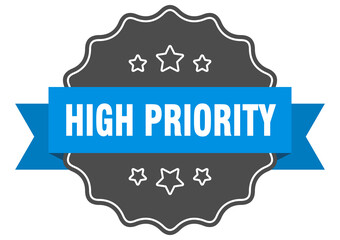 Obraz premium high priority label. high priority isolated seal. sticker. sign