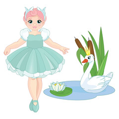 Cute Little Swan Princess