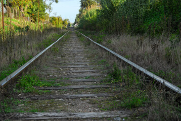 Obraz premium abandoned railway tracks