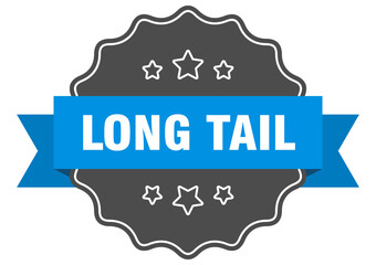 long tail label. long tail isolated seal. sticker. sign