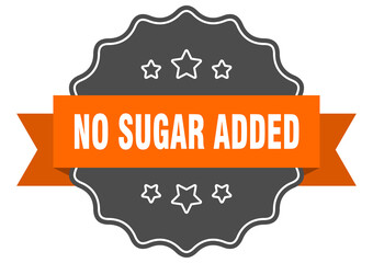 no sugar added label. no sugar added isolated seal. sticker. sign