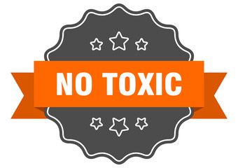 no toxic label. no toxic isolated seal. sticker. sign