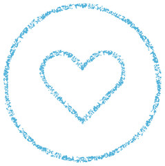 水色のクレヨンで描いたようなお気に入りのベクターアイコン