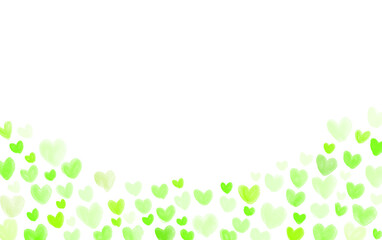 水彩の手描きハートの汎用フレーム