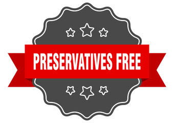 preservatives free label. preservatives free isolated seal. sticker. sign