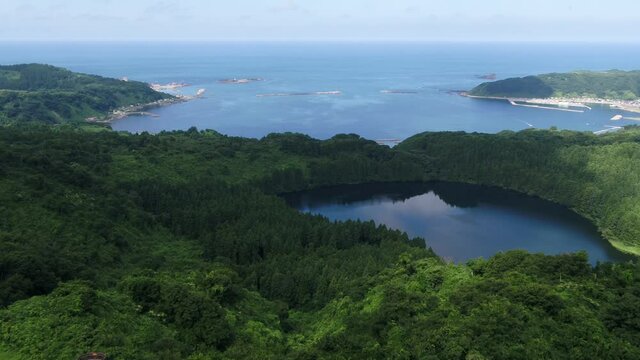 《秋田県男鹿市》八望台の空撮