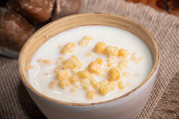 Mazamorra with panela Typical Colombian drink