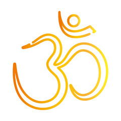 Obraz premium hindu typography traditional culture gradient style icon vector
