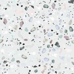Terrazzo Texture Vector. Flooring Seamless Pattern