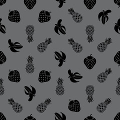 fruit salad seamless repeat pattern background