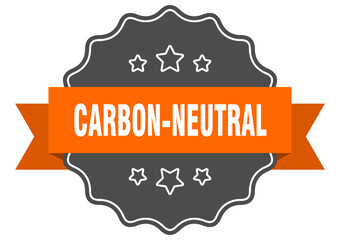 carbon-neutral label. carbon-neutral isolated seal. sticker. sign