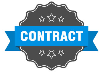 contract label. contract isolated seal. sticker. sign
