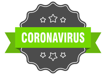 coronavirus label. coronavirus isolated seal. sticker. sign