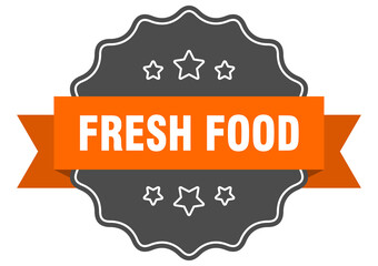 fresh food label. fresh food isolated seal. sticker. sign