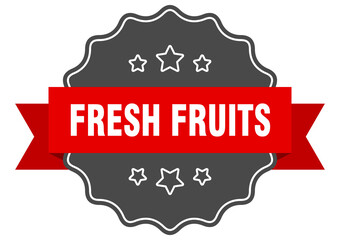 fresh fruits label. fresh fruits isolated seal. sticker. sign