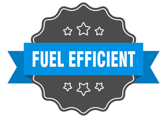 fuel efficient label. fuel efficient isolated seal. sticker. sign