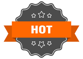 hot label. hot isolated seal. sticker. sign