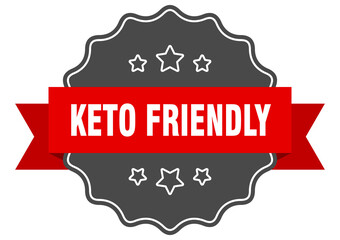 Obraz premium keto friendly label. keto friendly isolated seal. sticker. sign
