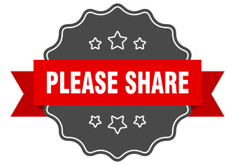 please share label. please share isolated seal. sticker. sign