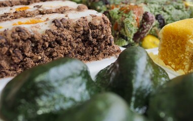 한국의 전통음식 쑥떡, 팥떡, 호박떡, 송편
