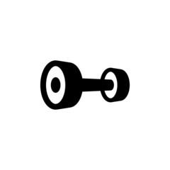 Dumbbell icon vector isolated on white