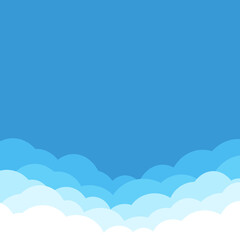 雲の背景　正方形　青空A