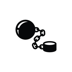 Shackle icon vector isolated on white