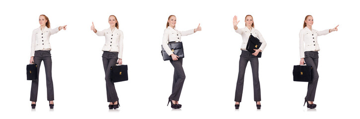 Woman businesswoman isolated on white