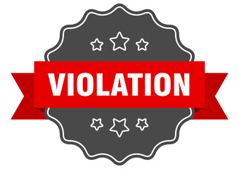 violation label. violation isolated seal. sticker. sign