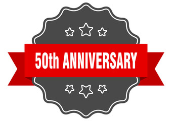 Obraz premium 50th anniversary label. 50th anniversary isolated seal. sticker. sign
