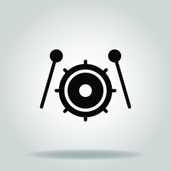 drum icon or logo in  glyph
