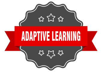 adaptive learning label. adaptive learning isolated seal. sticker. sign
