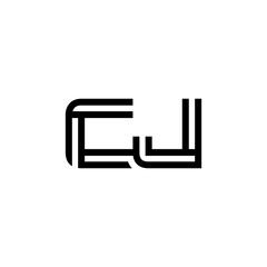 initial letter cj line stroke logo modern